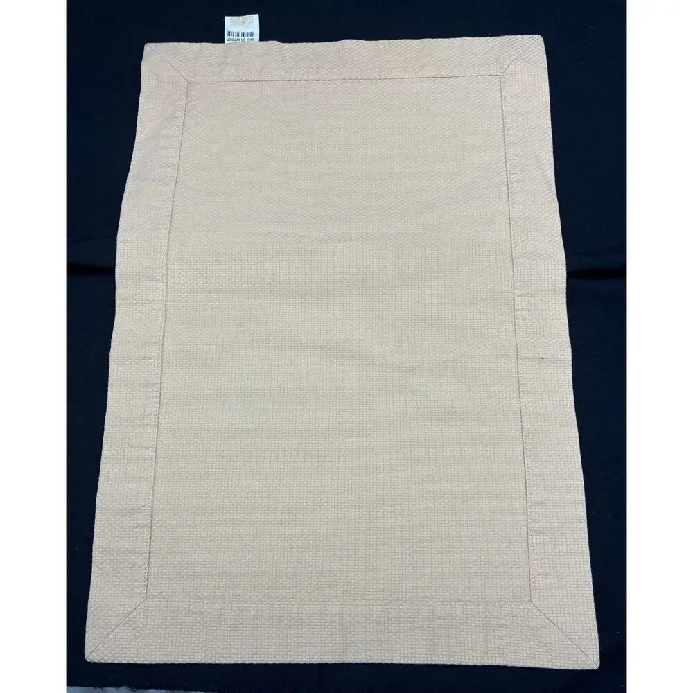 Pier 1 Imports Set of 4 Tan Woven Cotton Placemats Textured Farmhouse Linens